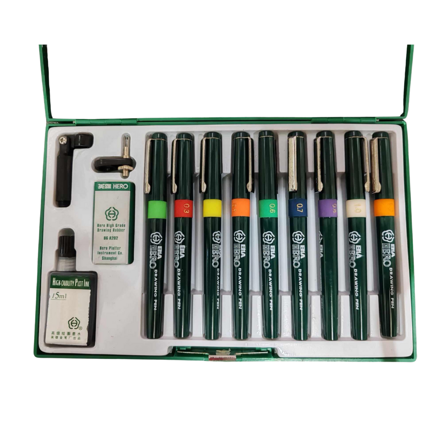 Hero 81A System Drawing Pen Set w/ Case