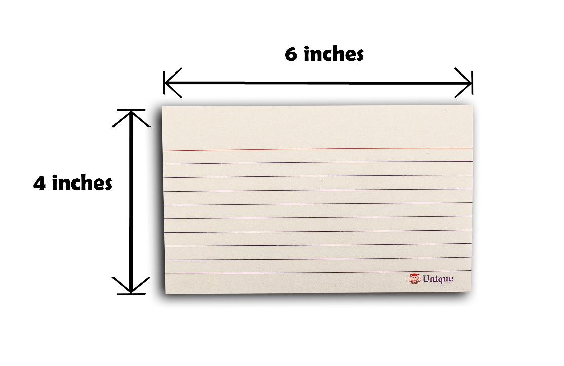 Unique Index Card 4x6in | 5Pack