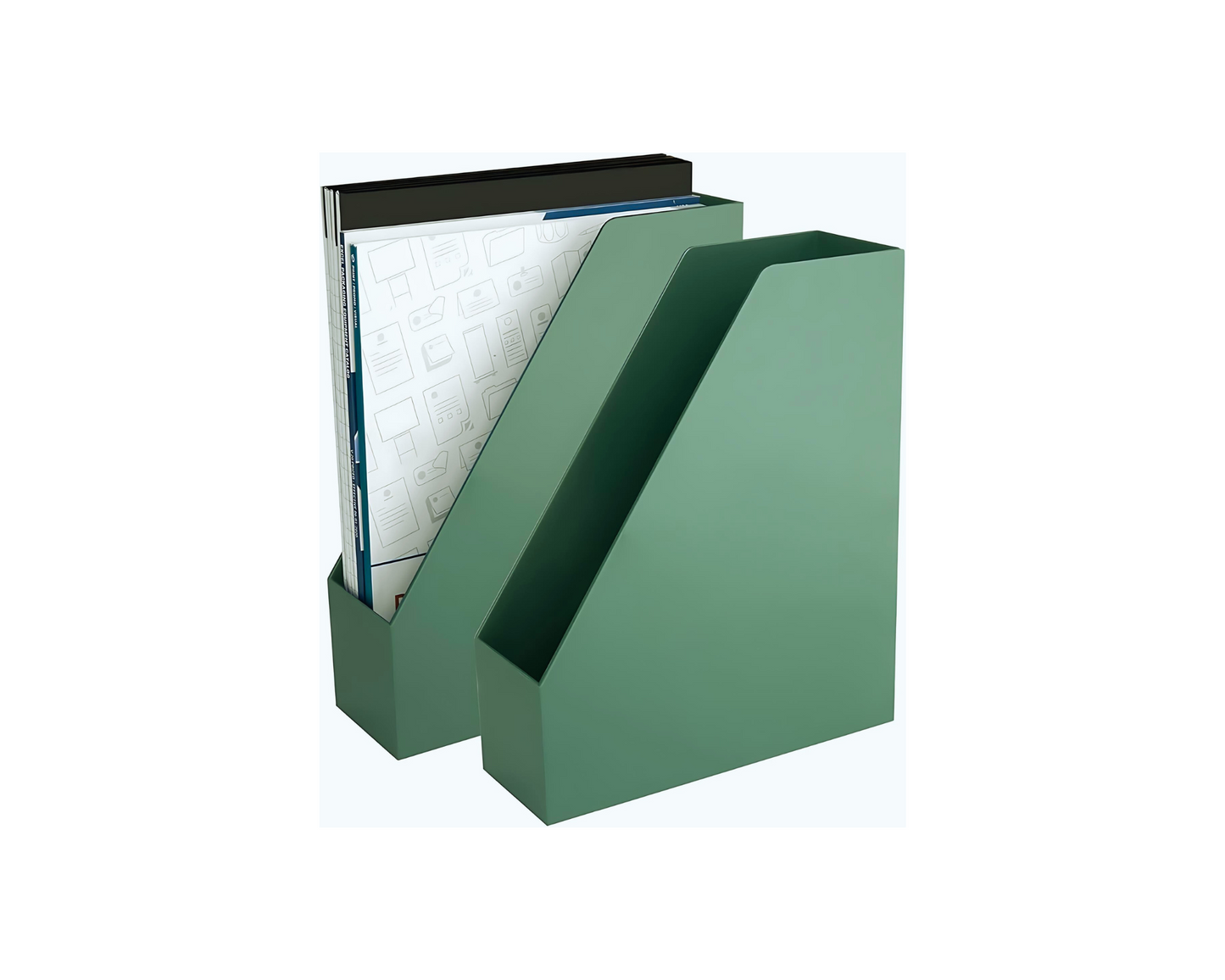 Magazine FIle Single Vertical Green