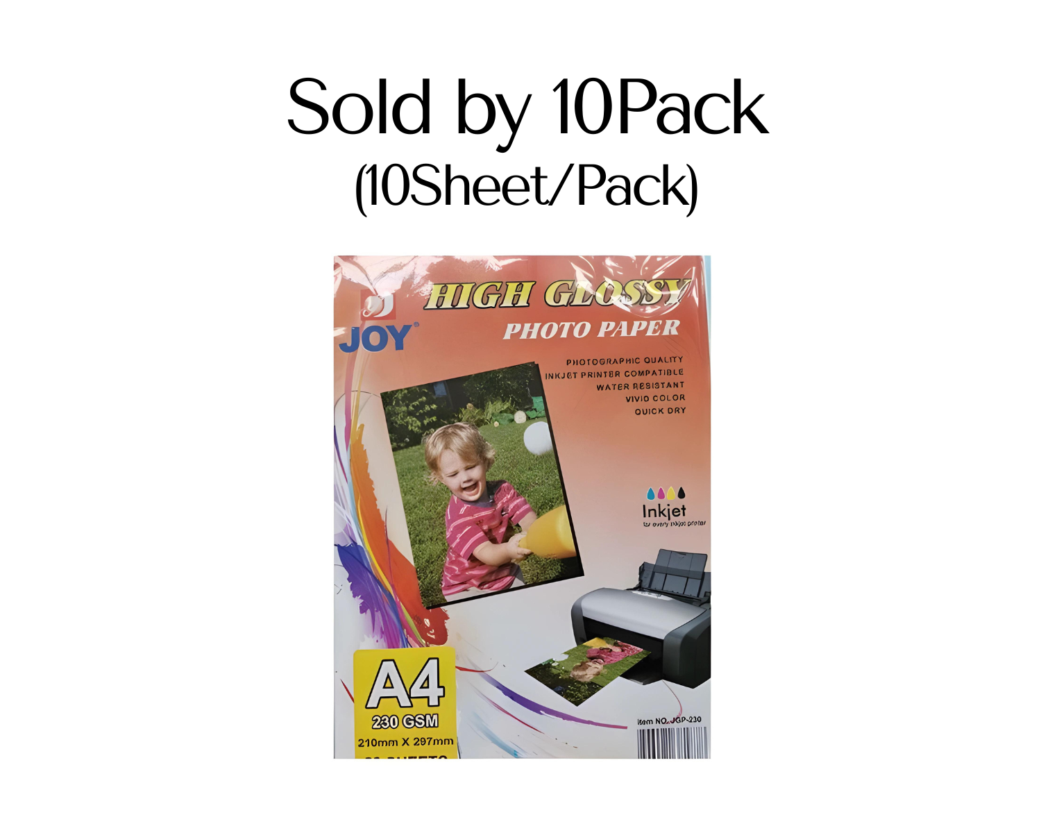 Joy Photo Paper A4 Glossy 230gsm | 10Pack – Paper Cart