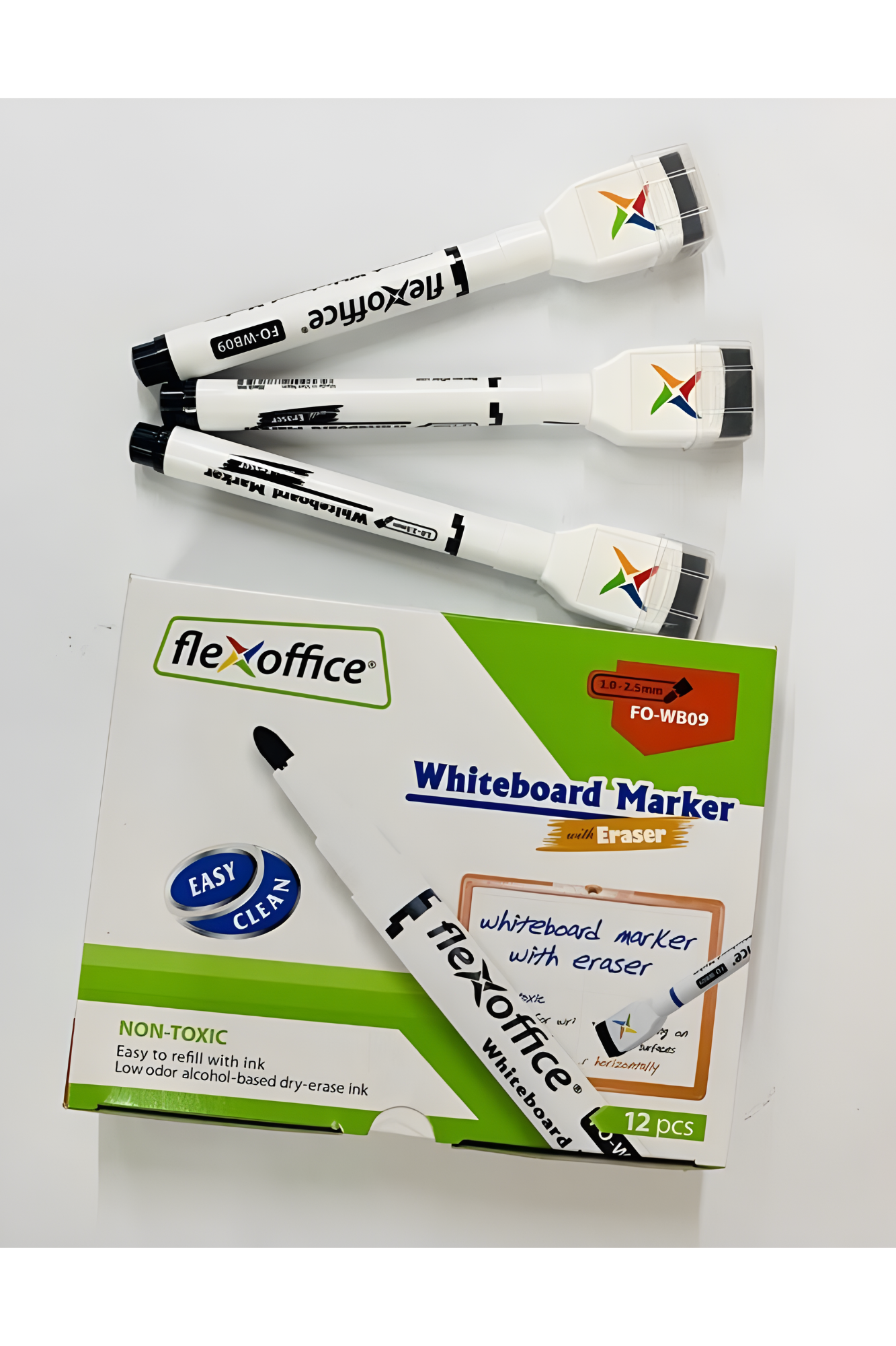 FlexOffice FO-WB09 Whiteboard Marker 2.5mm | 12pcs