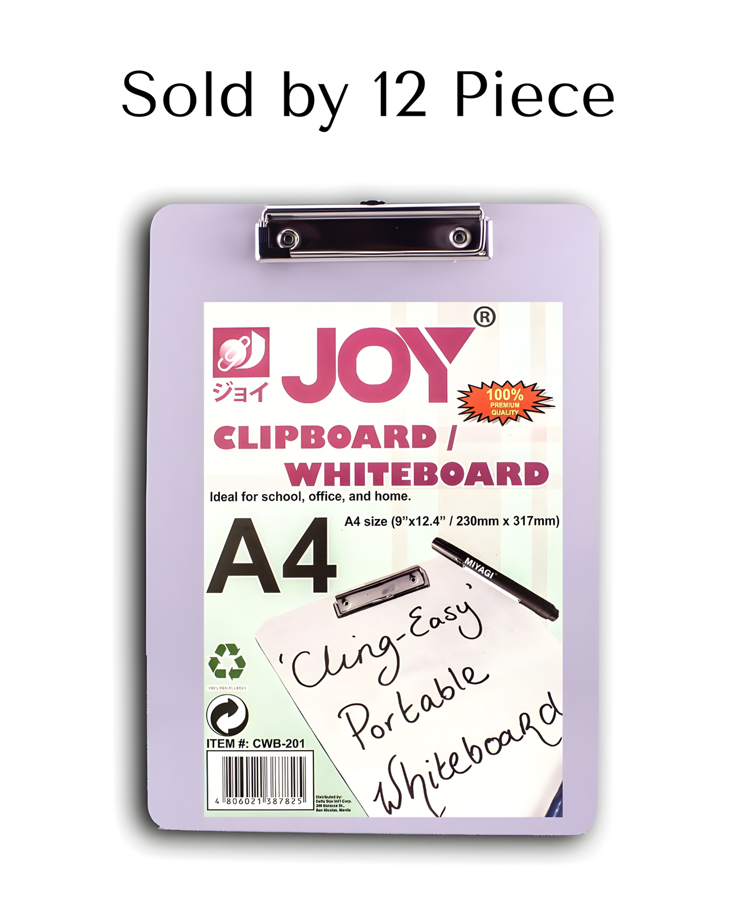 Joy Clipboard Whiteboard CWB201 A4 (12pcs)