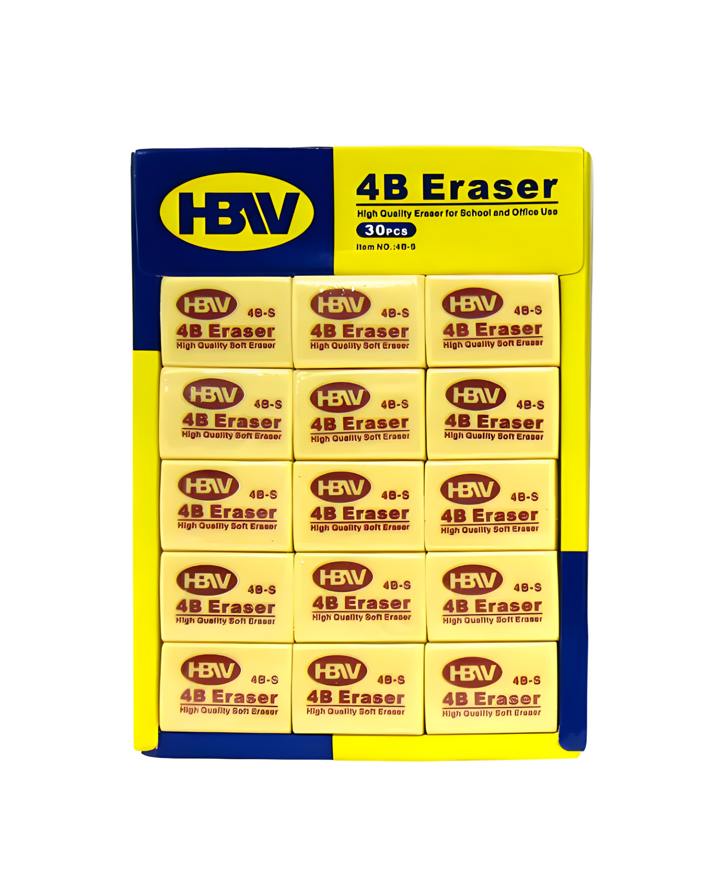 HBW Soft Eraser 4B Small 30pcs