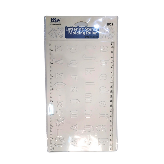 B&E Lettering Stencil Molding Ruler No.8909