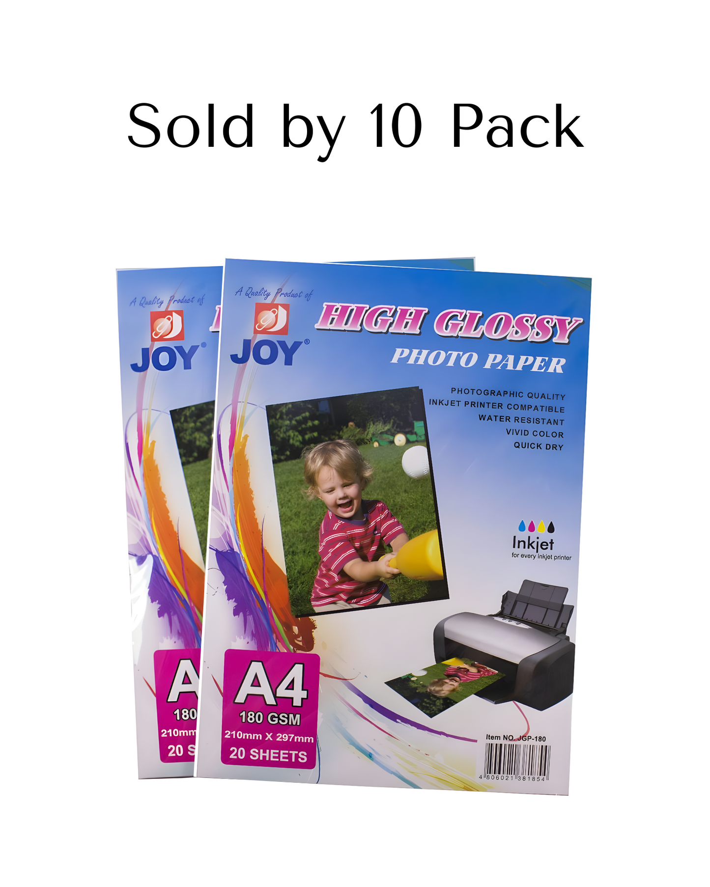 Joy Photo Paper A4 Glossy 180gsm (10Pack)