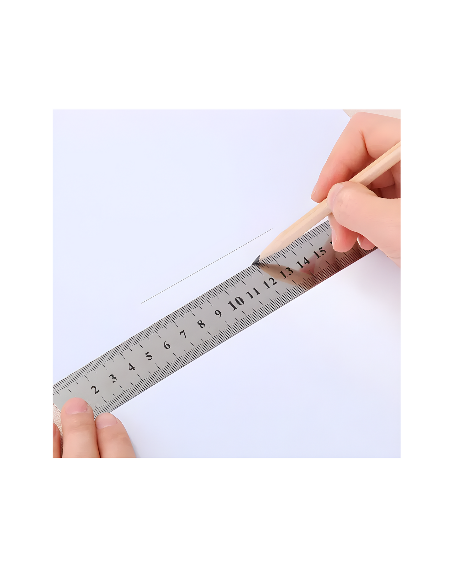 Metal Straight Ruler 24inches (12pcs)