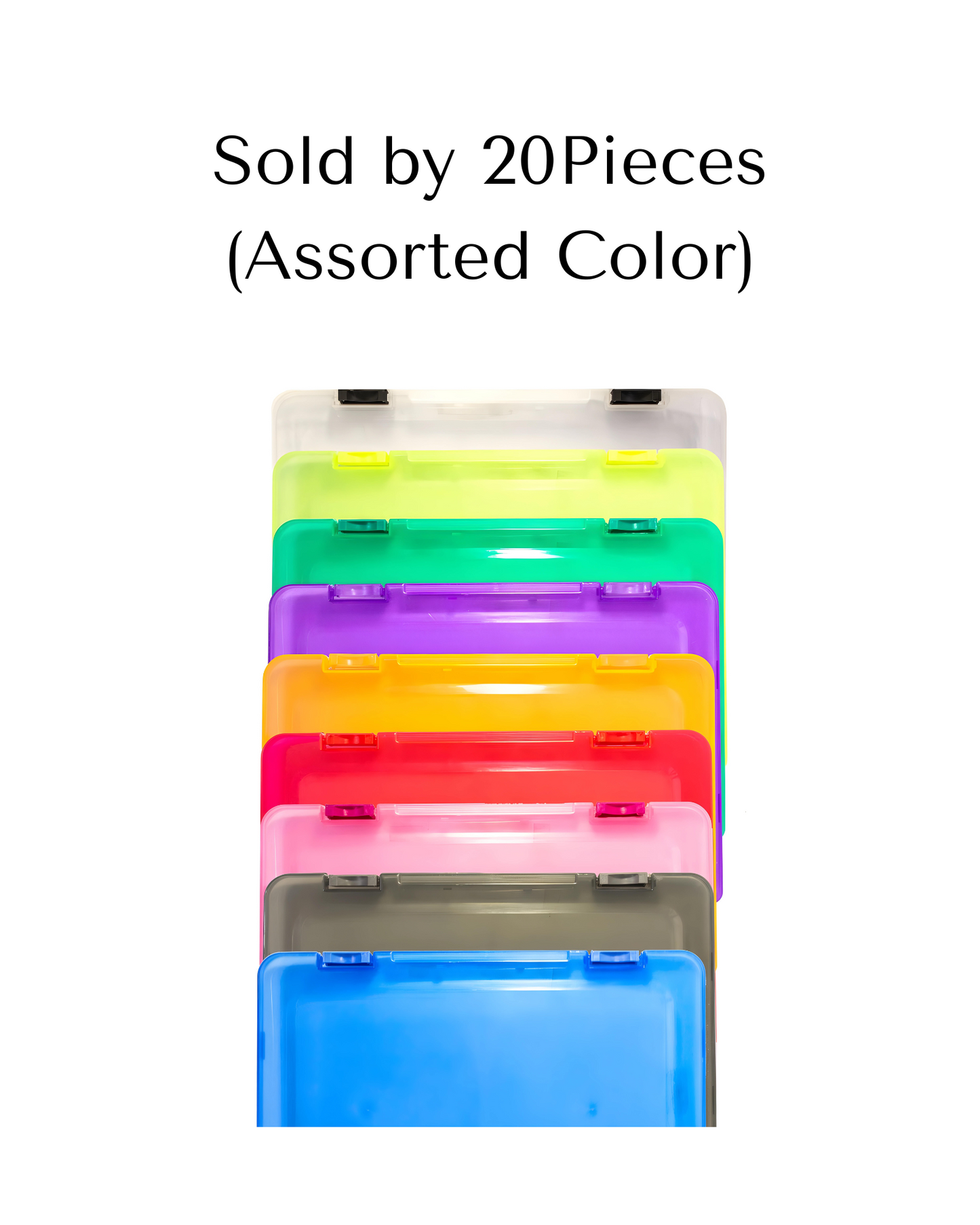 Plastic File Case Legal (20pcs) Assorted Color
