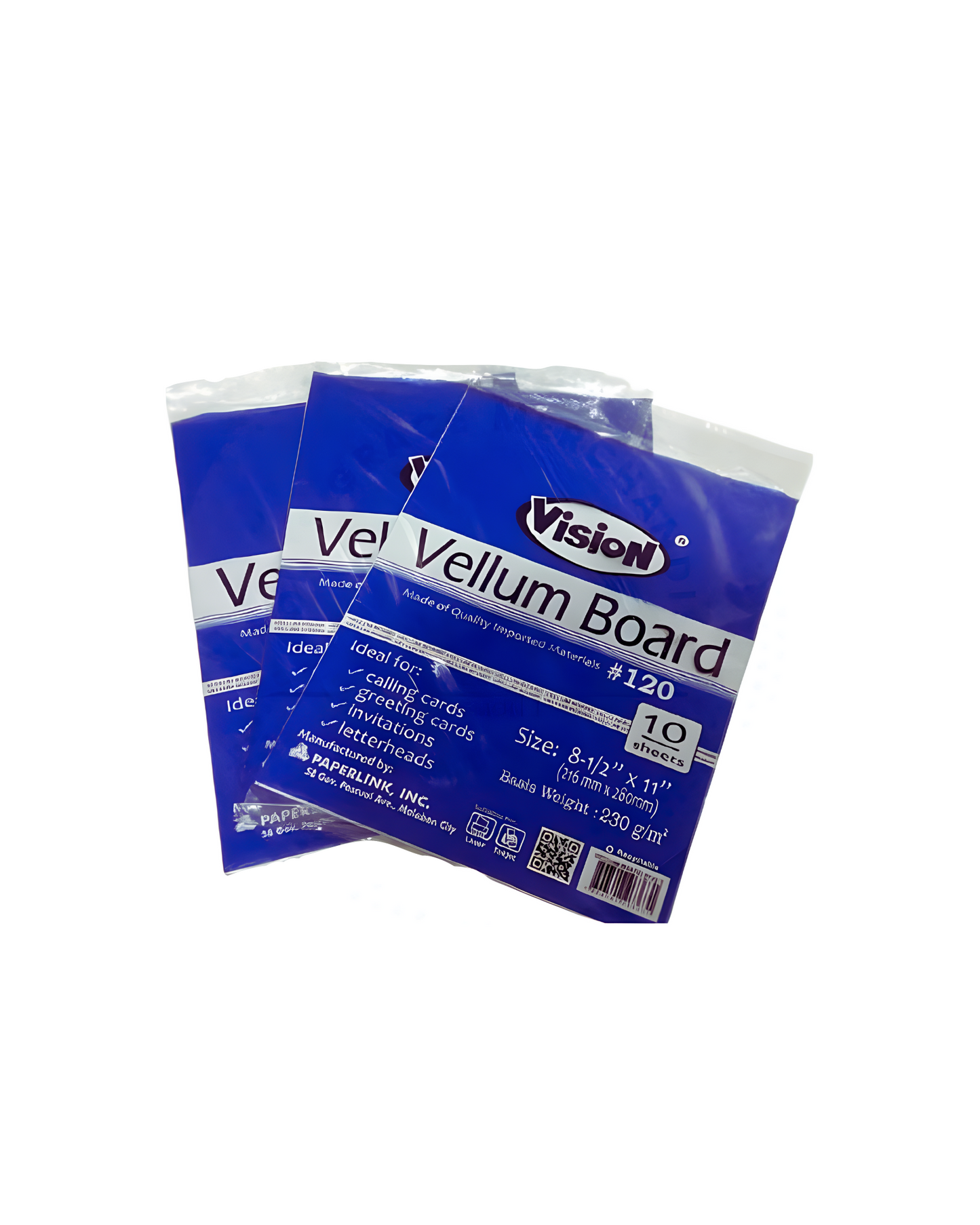 Vision Vellum Board Paper 230gsm Short (25Pack)