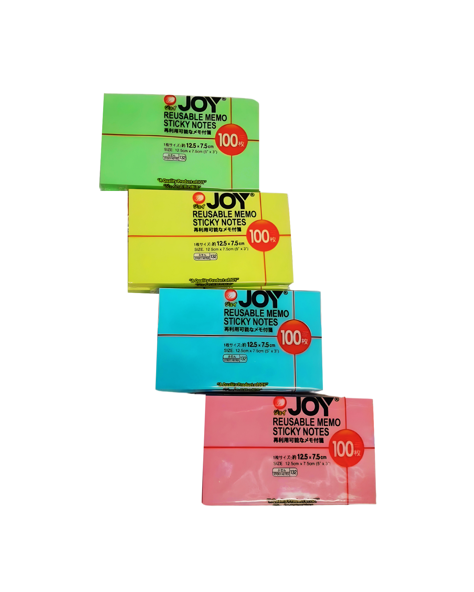 Joy Sticky Notes JFF-5x3x100 | 12Pad (Asstd. Color) – Paper Cart