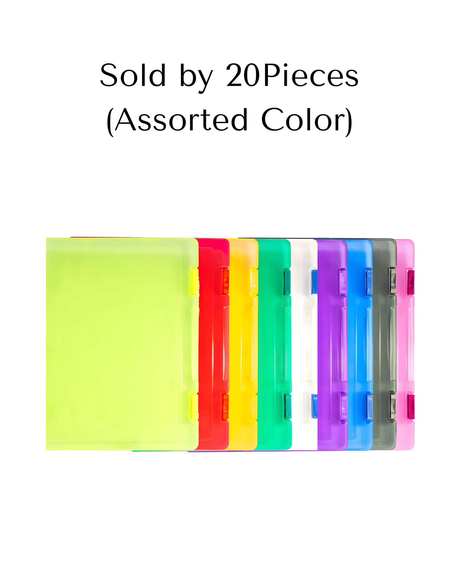 Plastic File Case A4 | 20pcs (Asstd. Color) – Paper Cart