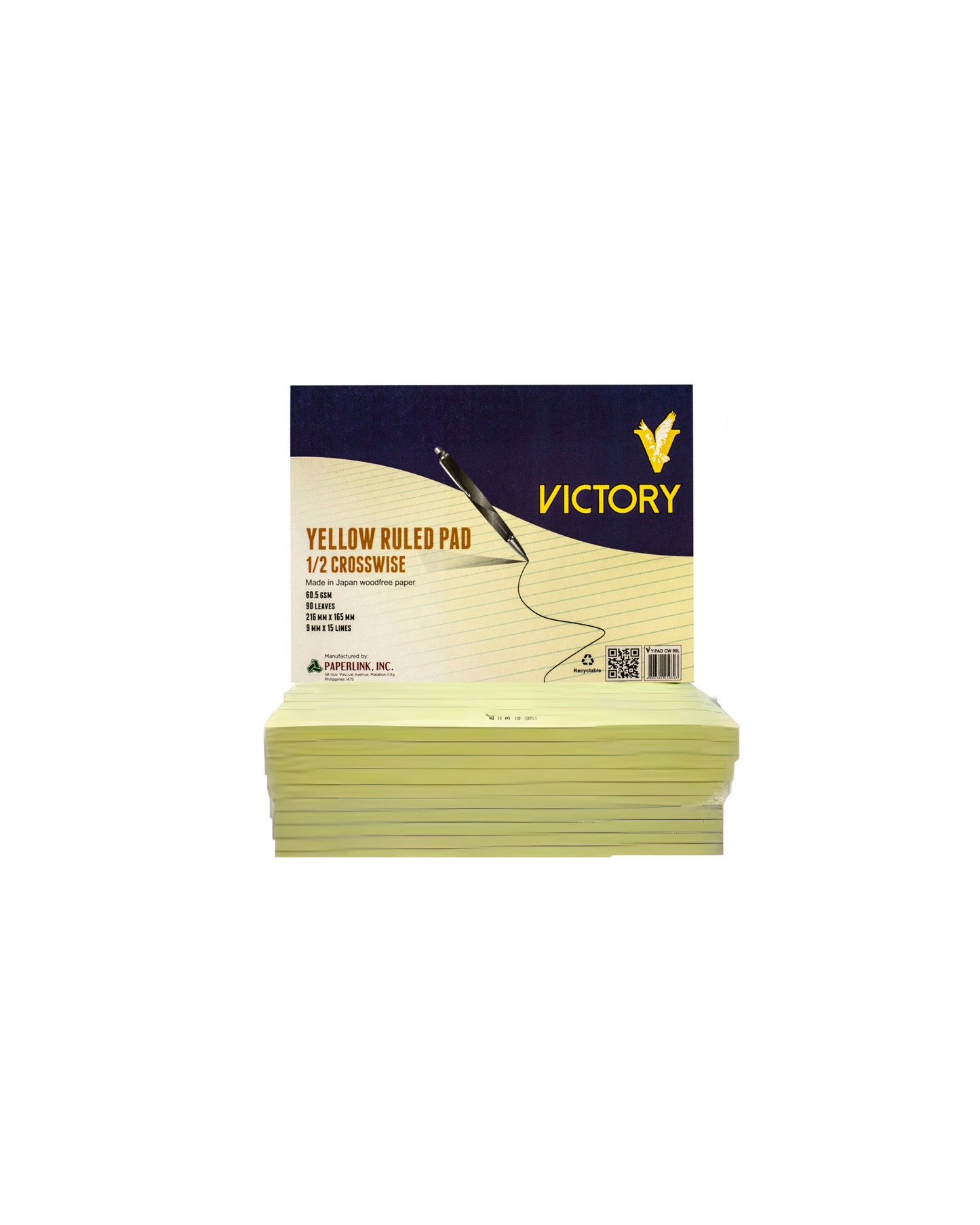 Victory Yellow Ruled Pad l 10Pads