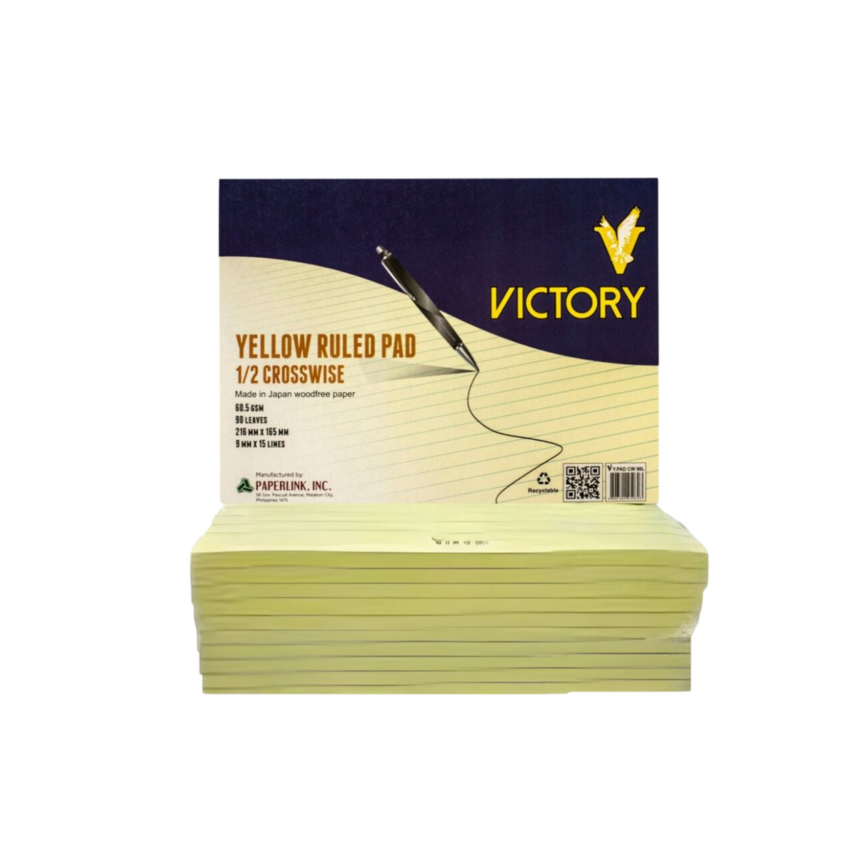 Victory Yellow Ruled Pad 90lvs l 10Pads – Paper Cart