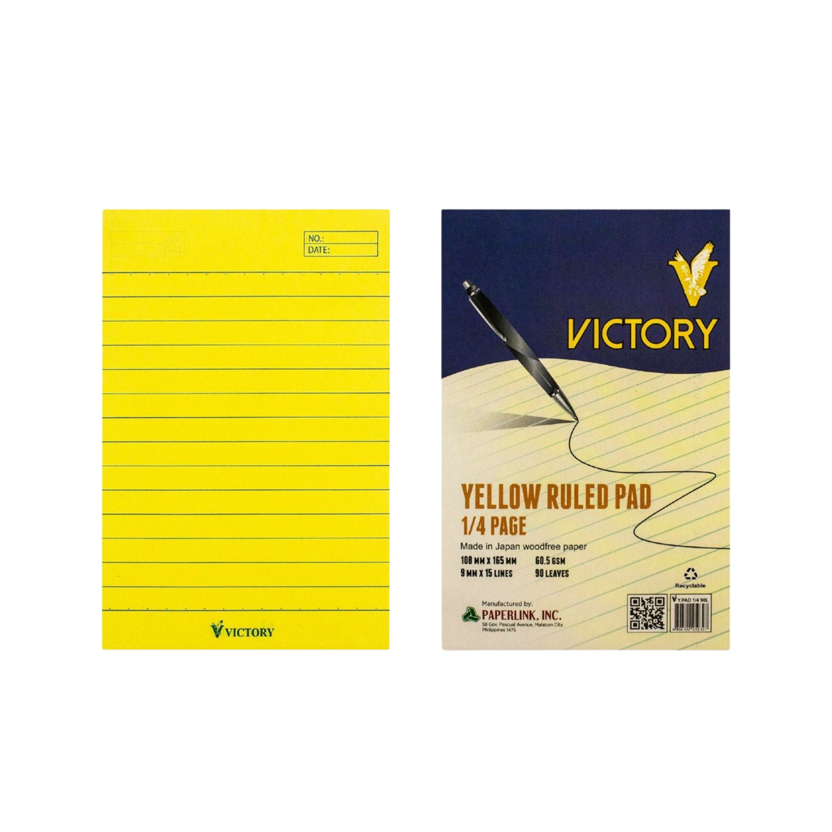 Yellow Ruler Pad Victory Yellow Ruled Pad l 10Pads – Paper Cart
