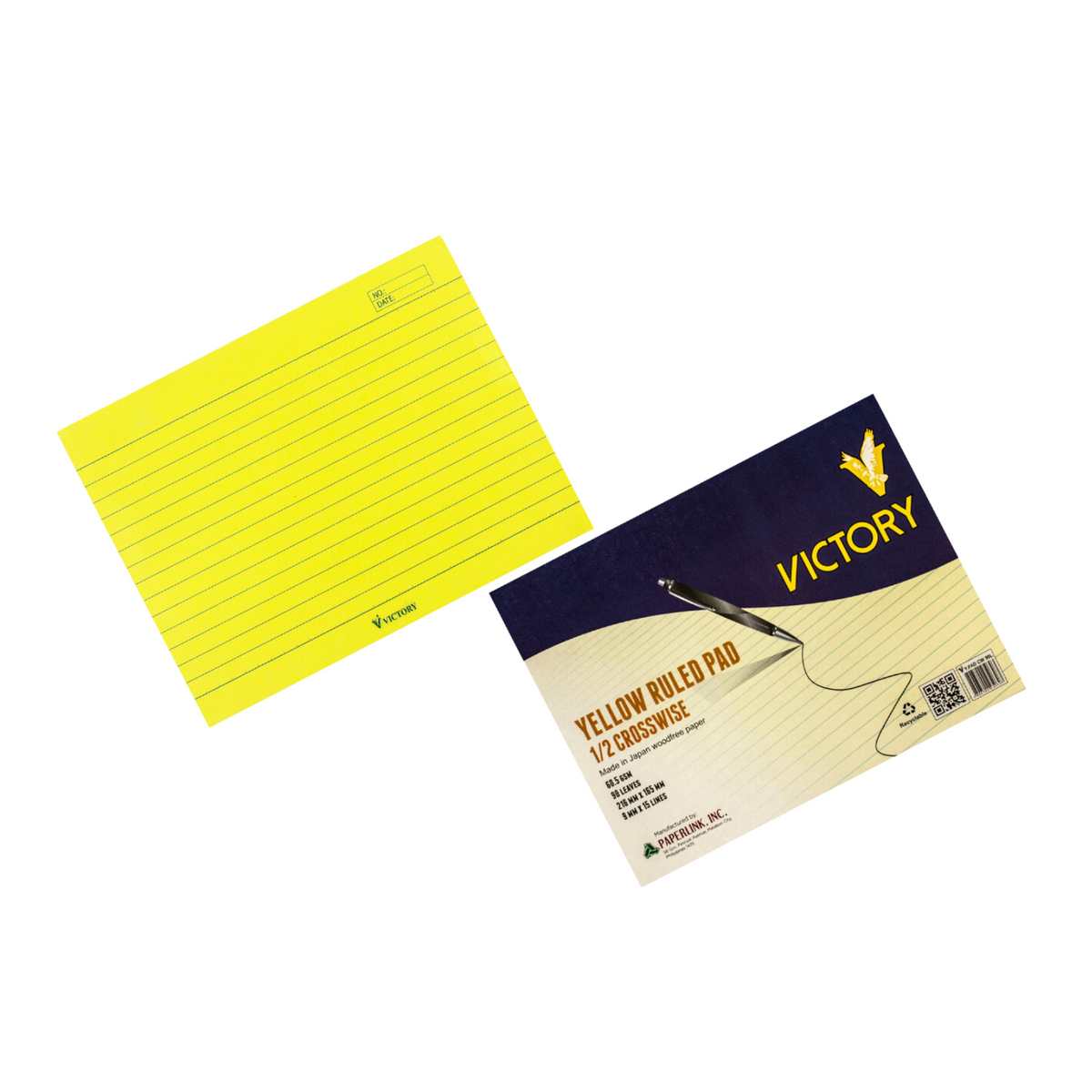 Victory Yellow Ruled Pad 90lvs l 10Pads – Paper Cart