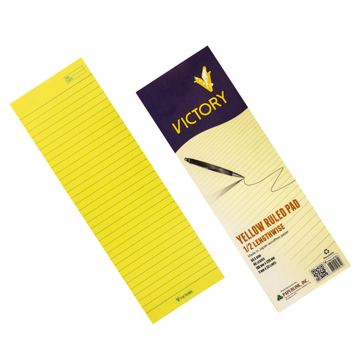 Yellow Ruler Pad Victory Yellow Ruled Pad l 10Pads – Paper Cart