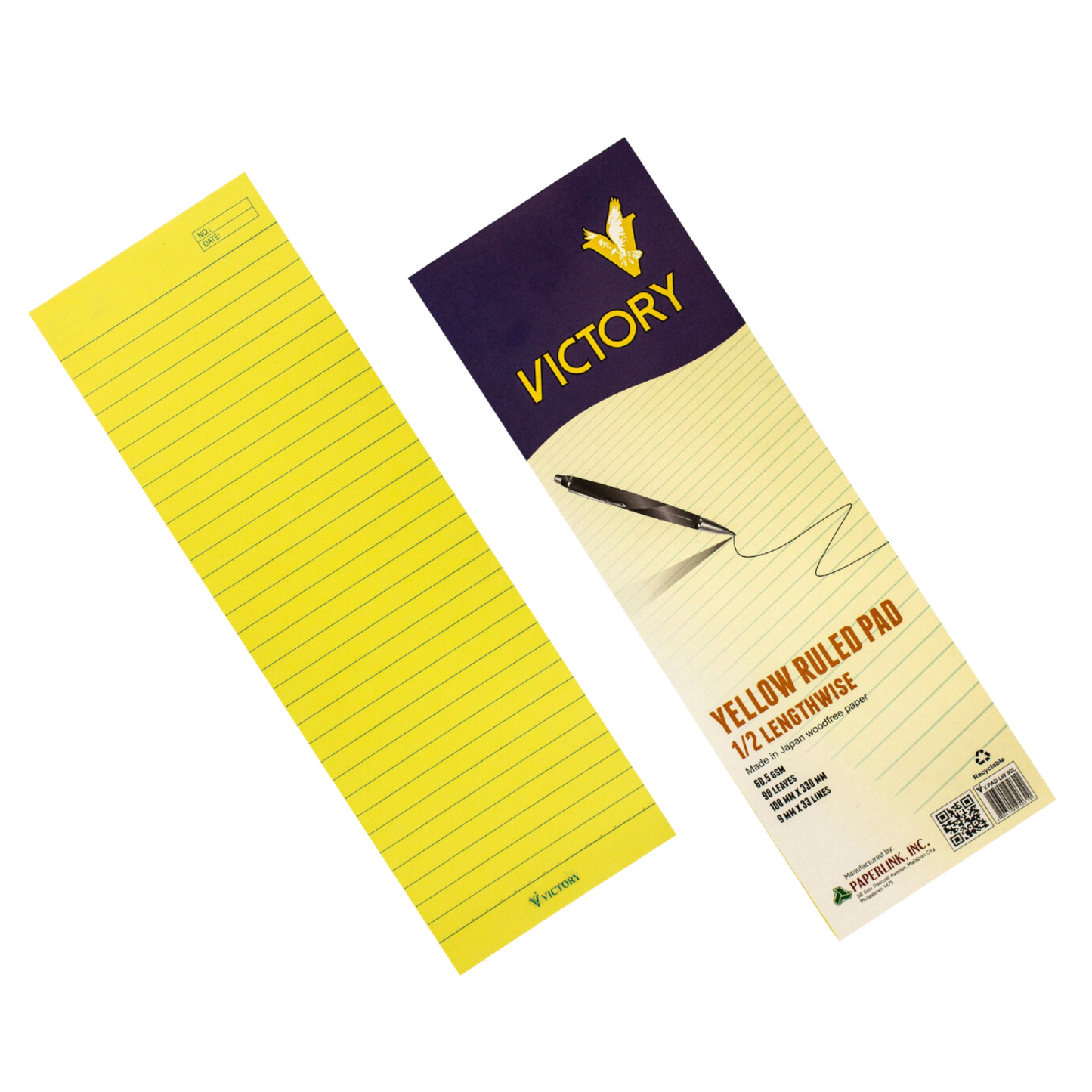 Victory Yellow Ruled Pad l 10Pads