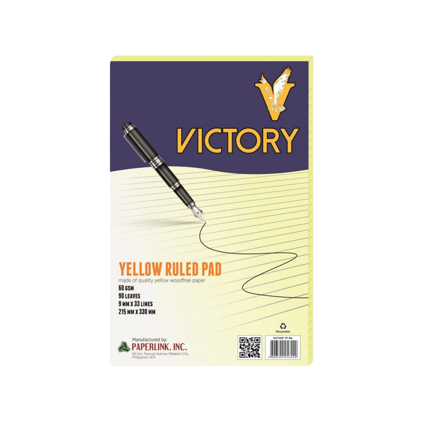 Victory Yellow Ruled Pad l 10Pads