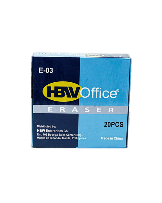 HBW Eraser E-03 White | 20pcs