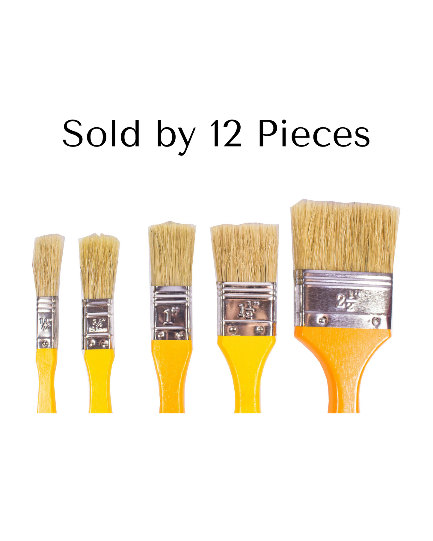 Wood Handle Paint Brush | 12pcs