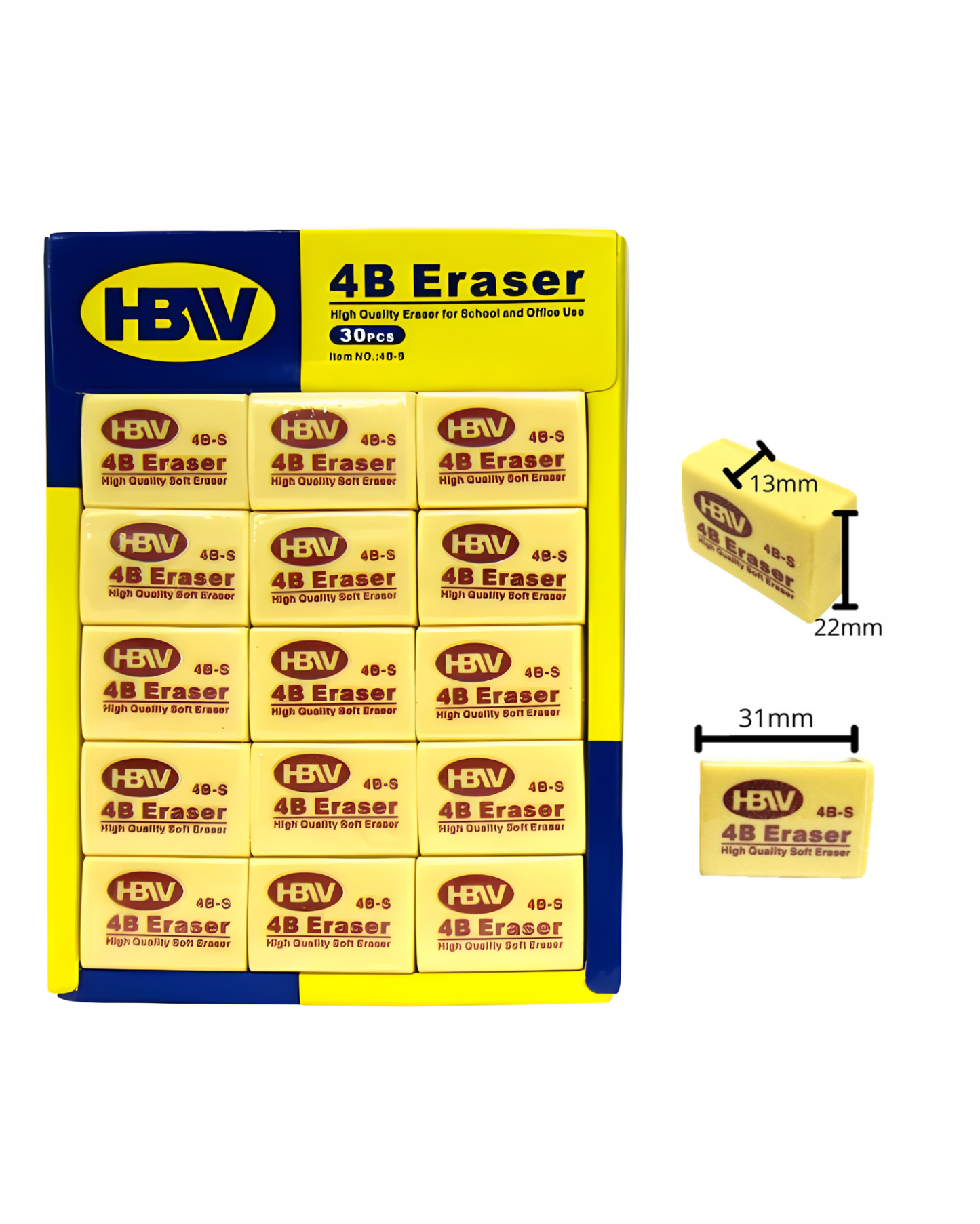 HBW Soft Eraser 4B Small | Per Piece