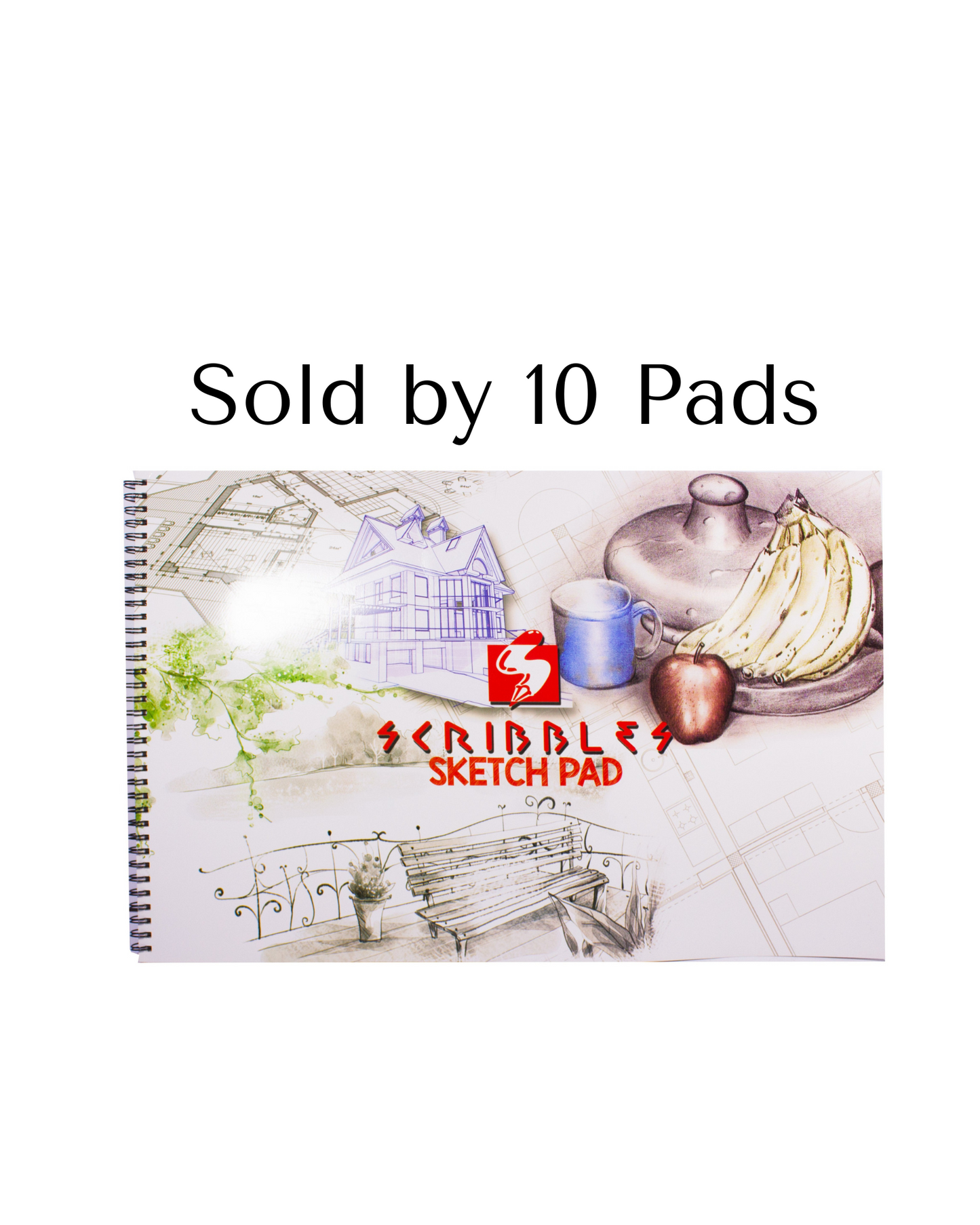 Scribbles Sketch Pad 20lvs 12x18in (10Pads)