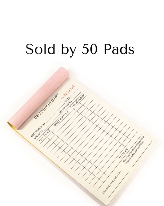 Delivery Receipt Carbonless 1/2 50Pads
