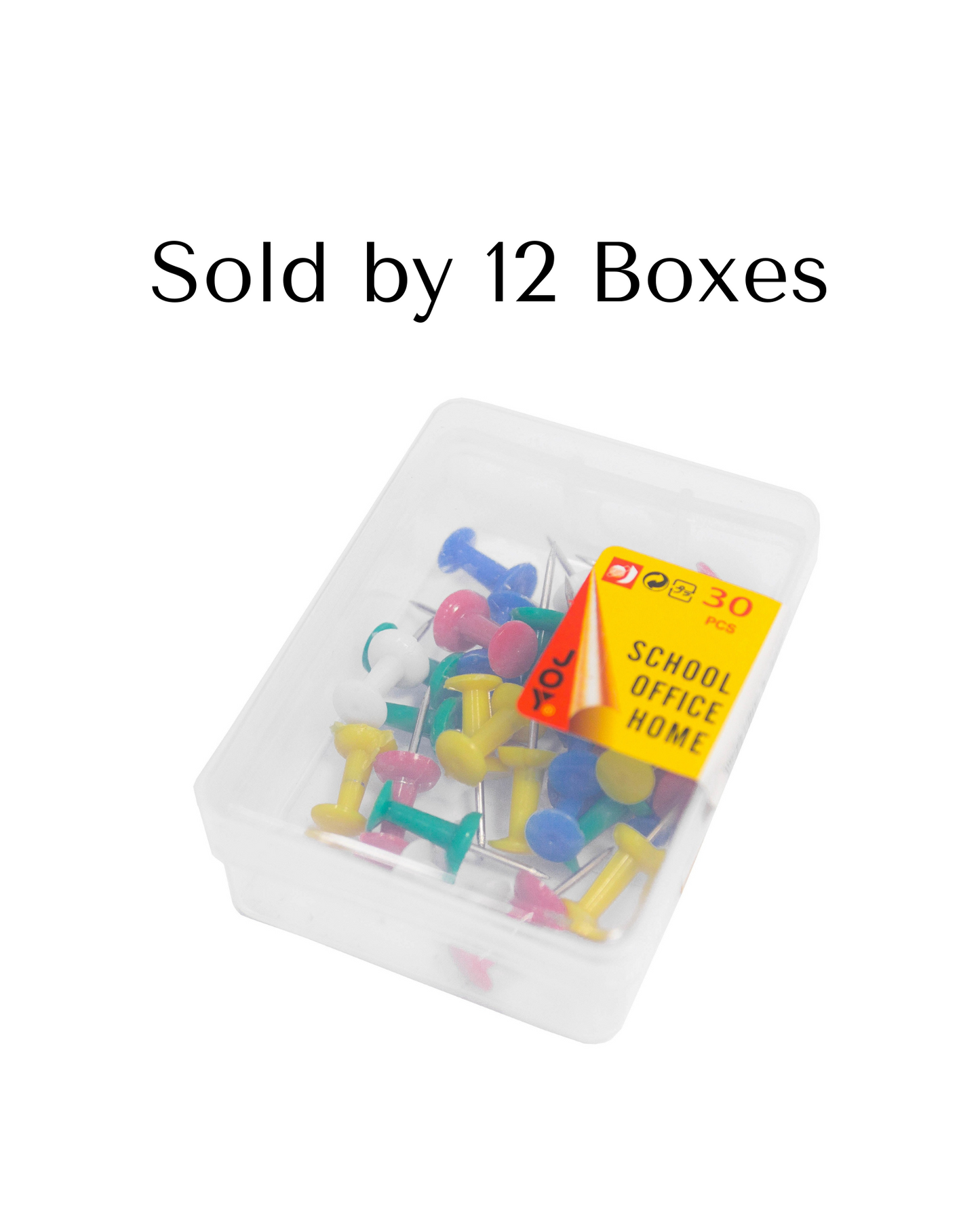 Joy Plastic Head Push Pin 30pcs (12Box)