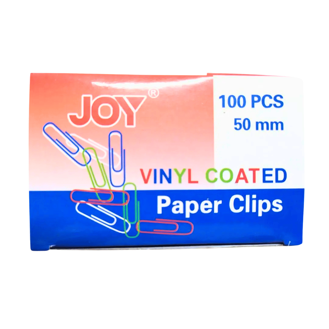 Joy Vinyl Coated Paper Clips | Box (100pcs)