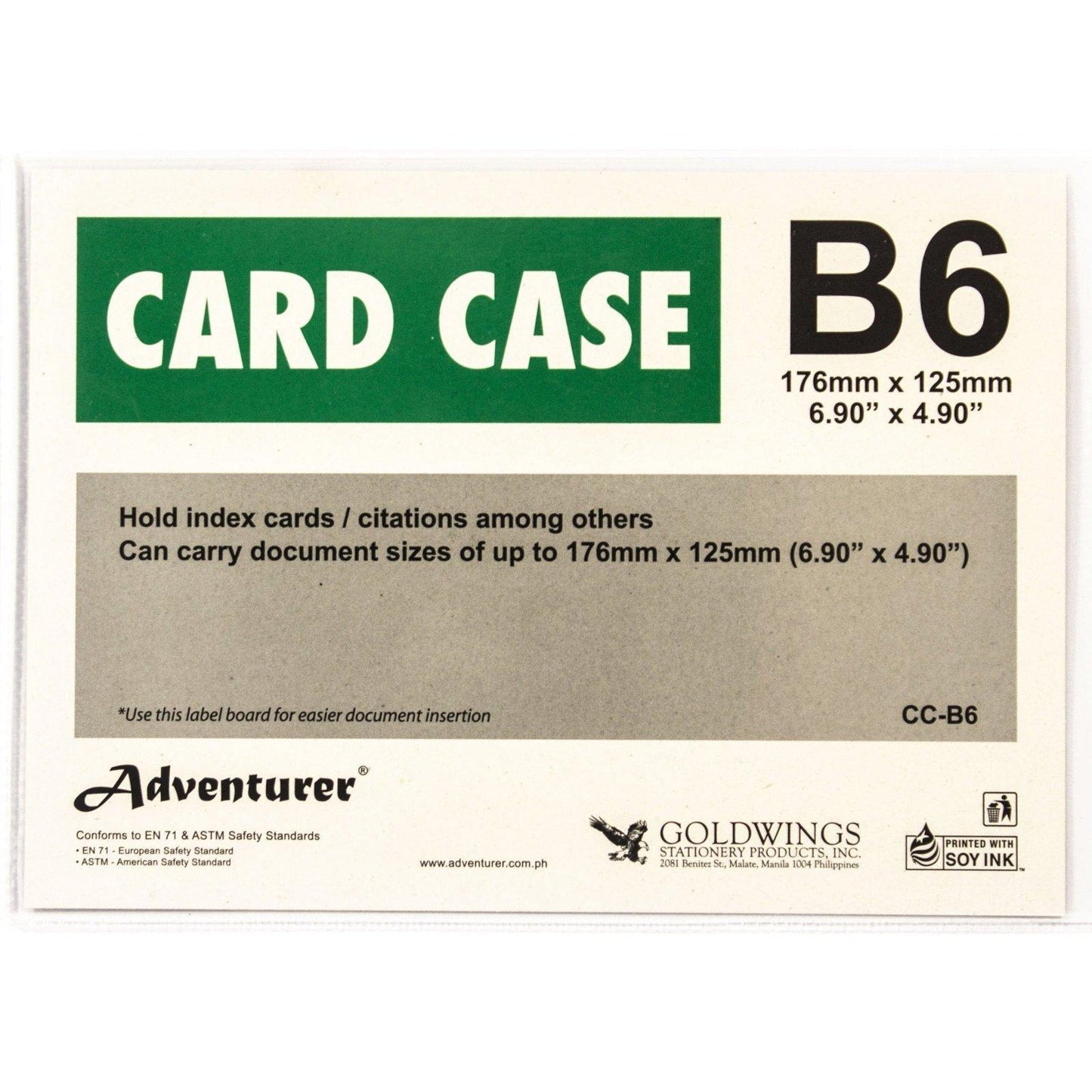 Adventurer Card Case Plastic | Piece