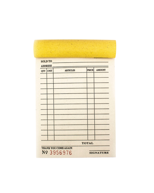 Carbonless Sold To Receipt 1/2 Pad