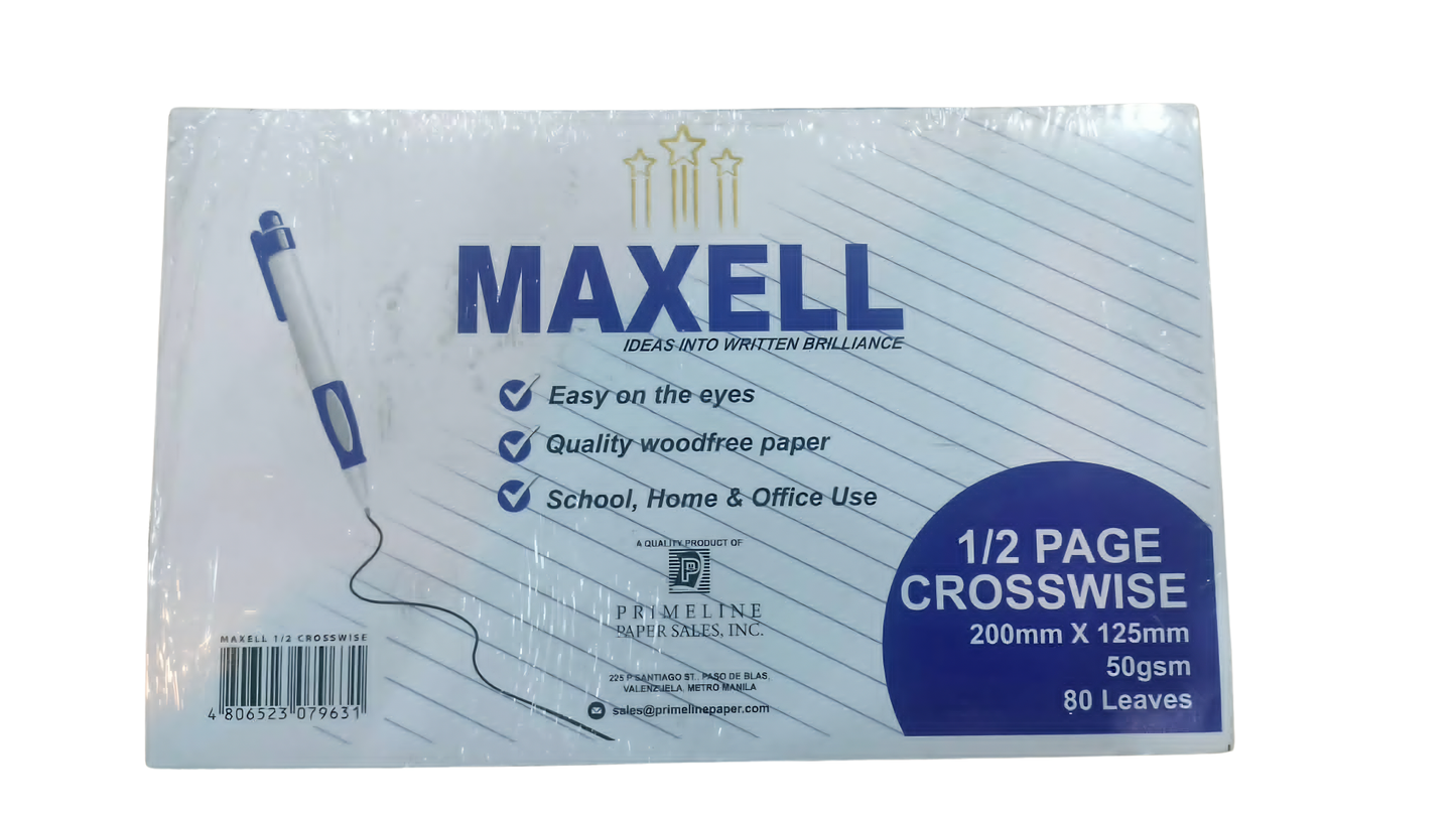 Maxell Quiz Pad 80lvs. 1/2 Crosswise | 10s