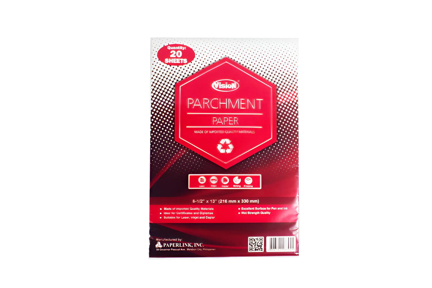 Vision Parchment Paper 85gsm Long (20sheets) | Per Pack
