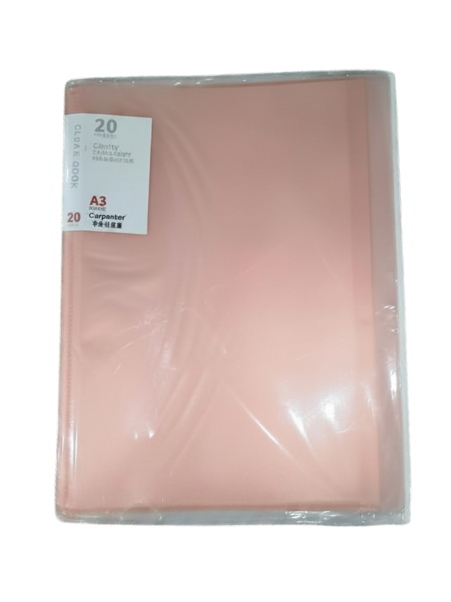 Carpenter Clear Book 20Pockets KT-1762 A3 | Per Piece