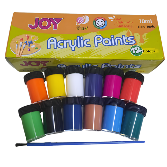 Joy Acrylic Paint 10ml 12 Colors AP-1210 | Per Set
