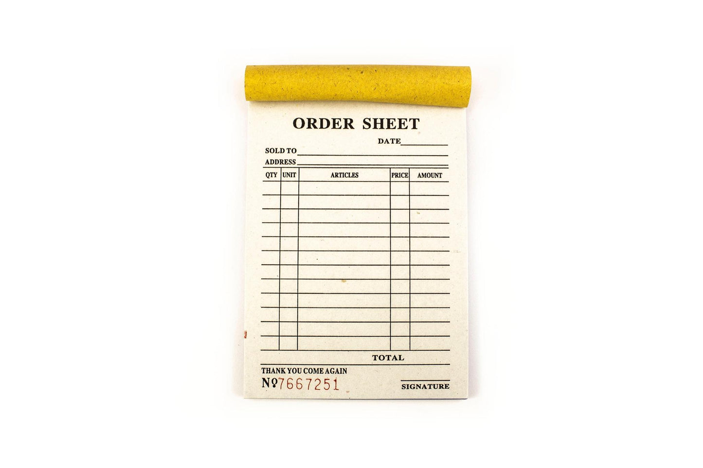 Carbonless Order Slip 5.5 x 8.5in | Per Pad