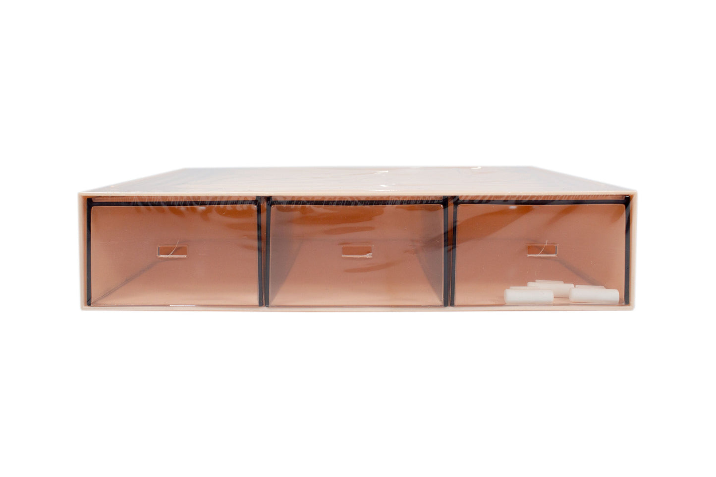 Plastic Drawer Organizer 3 Drawer (Pastel Peach)