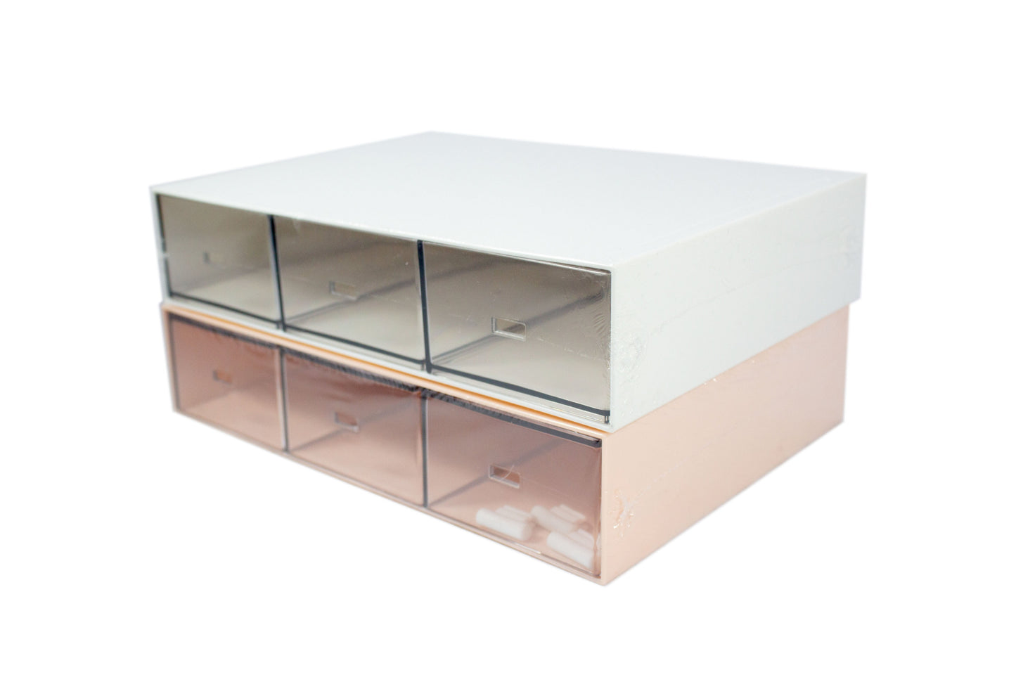 Plastic Drawer Organizer 3 Drawer (Pastel Peach)