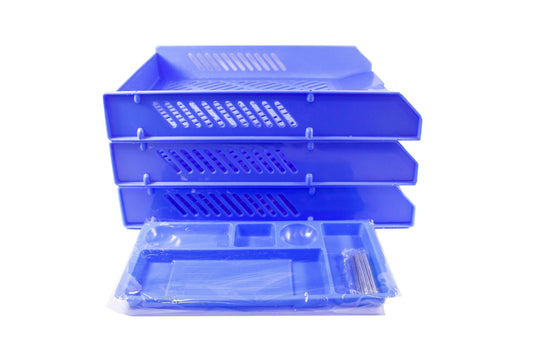 Smart Plastic File Tray with Pen Tray S423 | 3 Layers