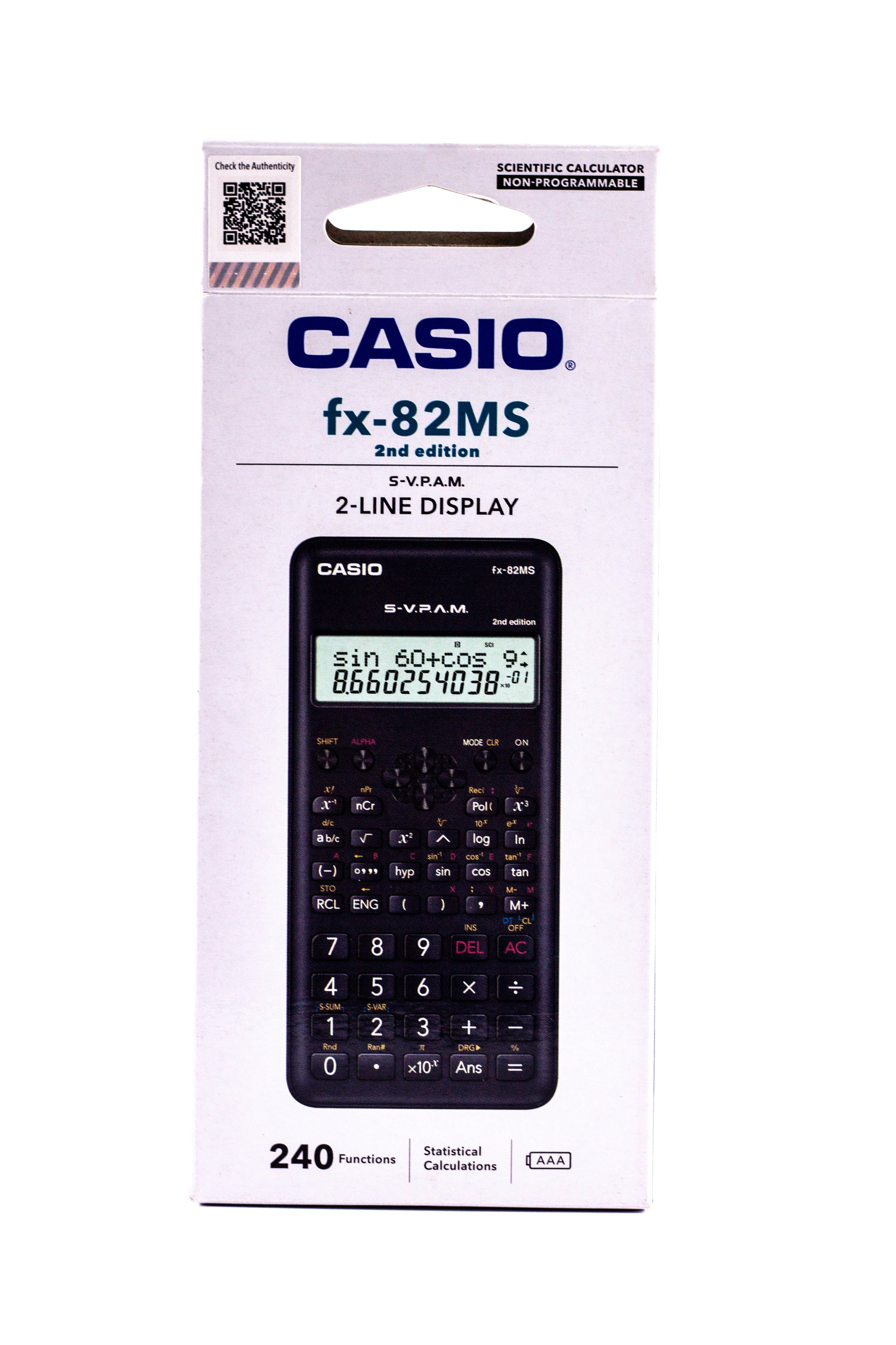 Casio Scientific Calculator FX 82MS 2nd Edition Paper Cart