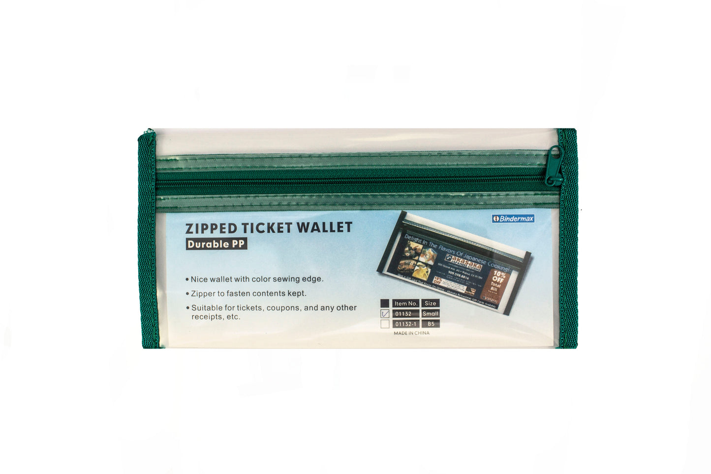 Bindermax Ticket Wallet No.01132 8.86X4.53in