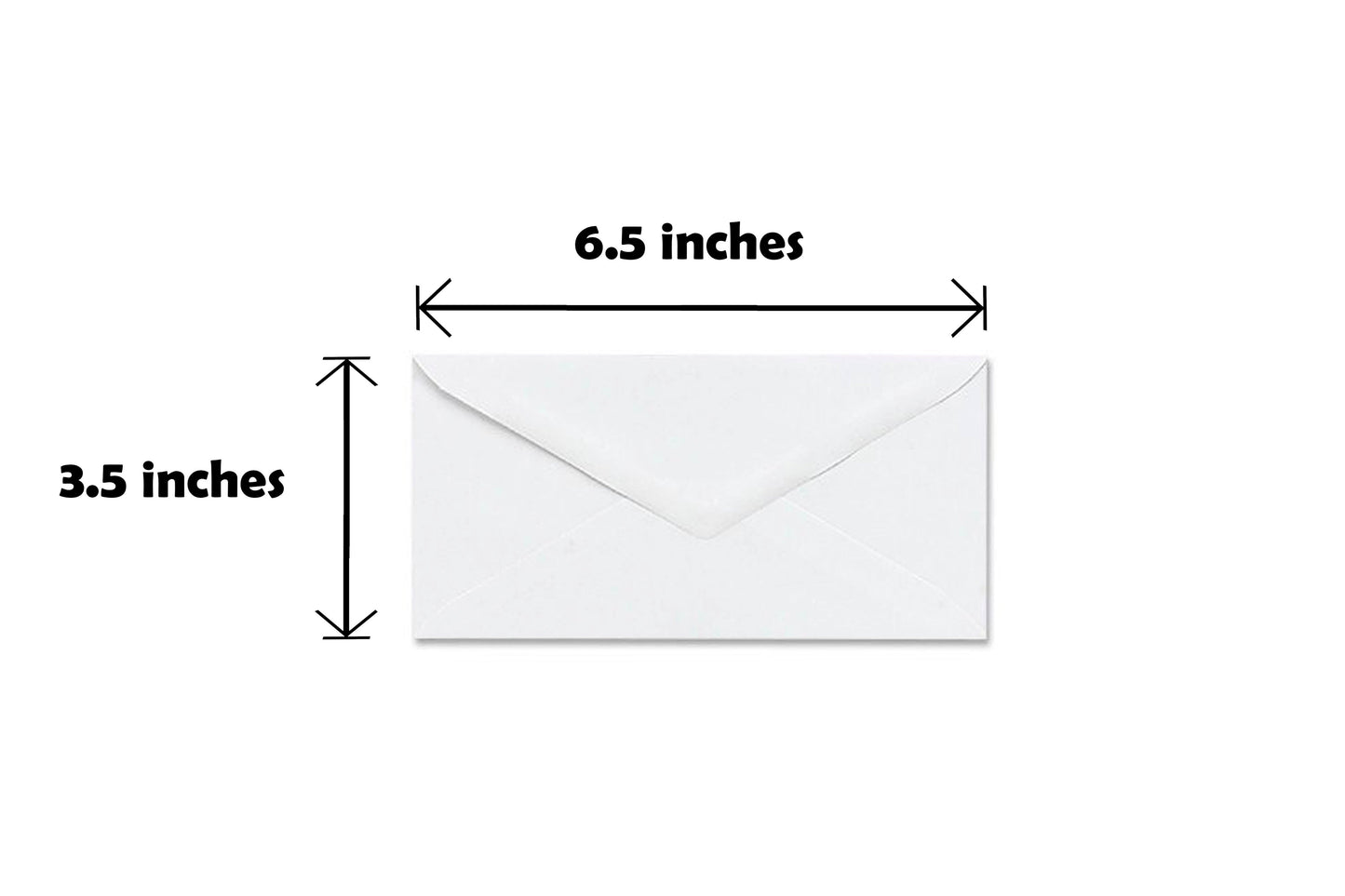 Letter White Envelope 6 3/4 20's