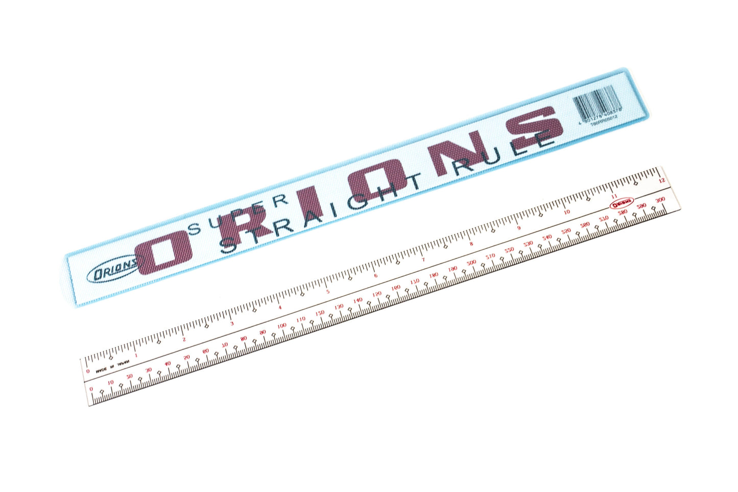 Orions Straight Ruler Plastic 12in