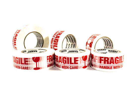 Rambo Fragile Packaging Tape | Sold by 6s