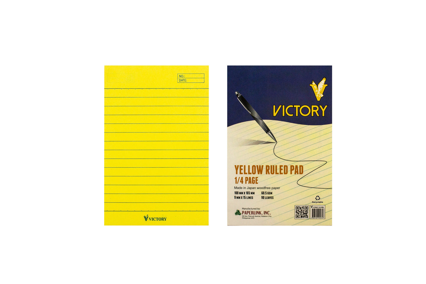 Victory Yellow Ruled Pad l 10Pads