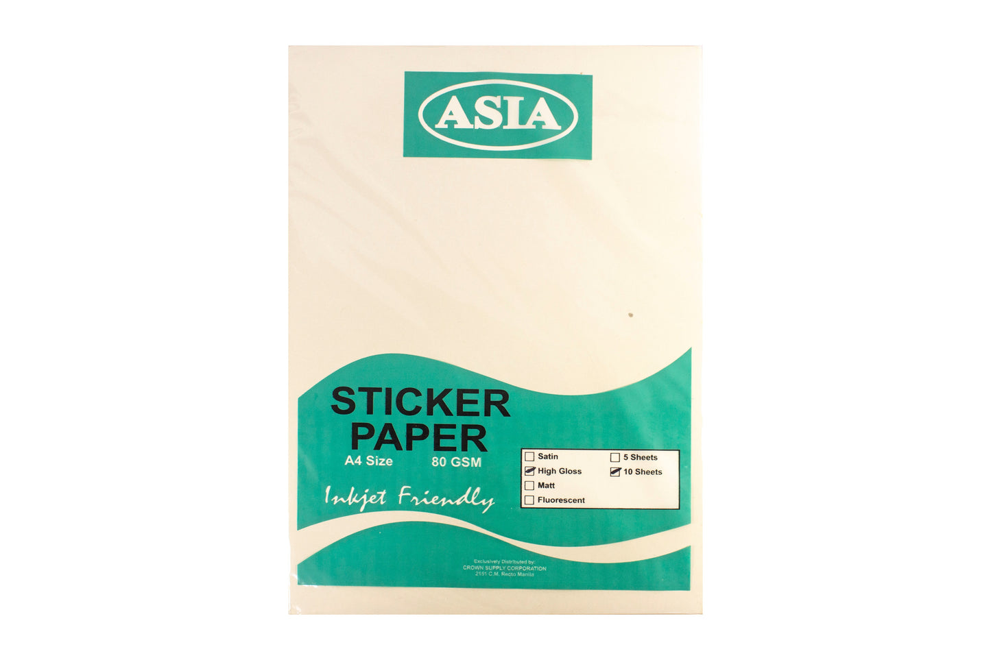 Asia Sticker Paper 80gsm