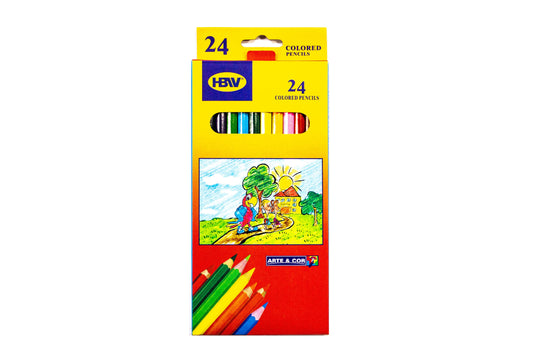 HBW Colored Pencils 24c| Sold by 5s