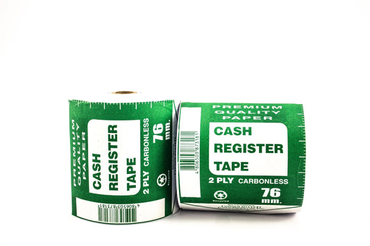 Cash Register Tape Carbonless 76mm | 5Rolls