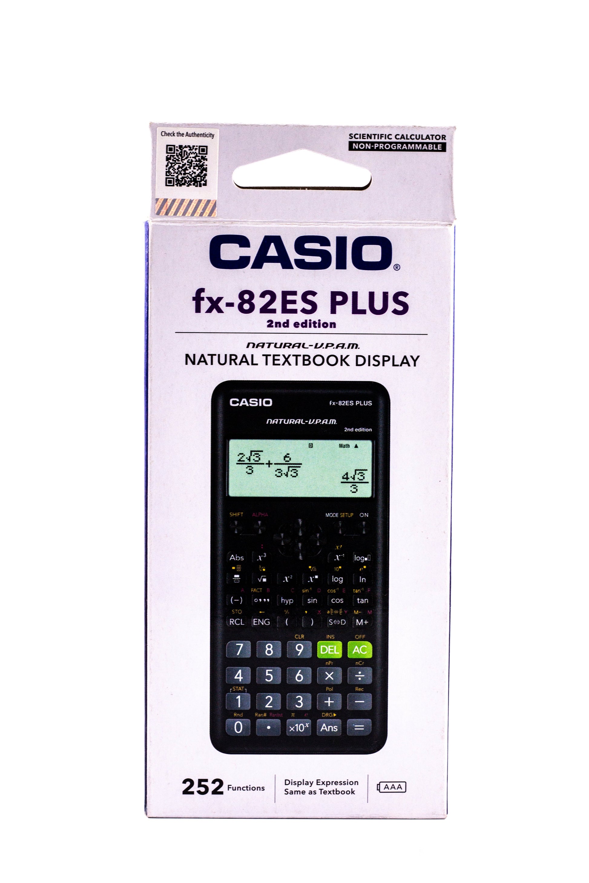 Casio Scientific Calculator FX-82ES Plus – Paper Cart