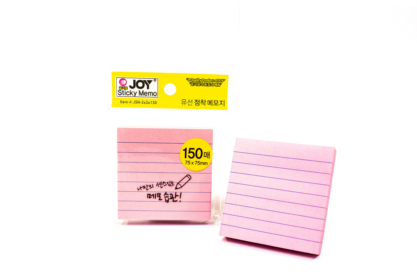 Joy Sticky Notes JSN-3x3x150 12Pad (Asstd. Color)