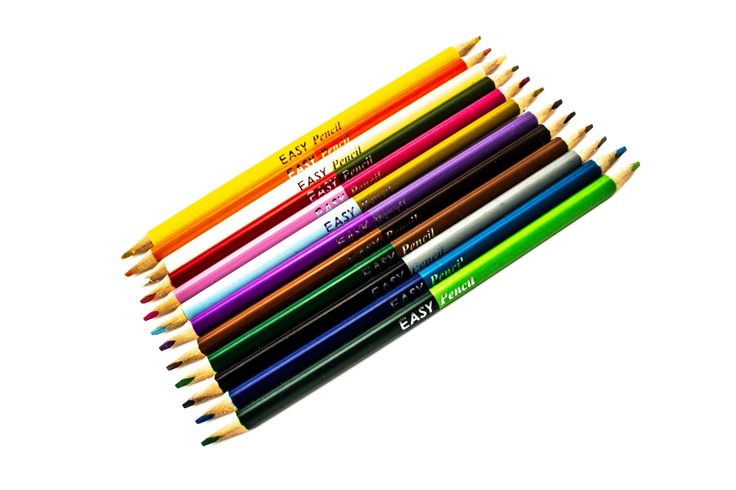 Easy Twin Color Pencil 2in1 Dual Tip 12C | Sold by 5s